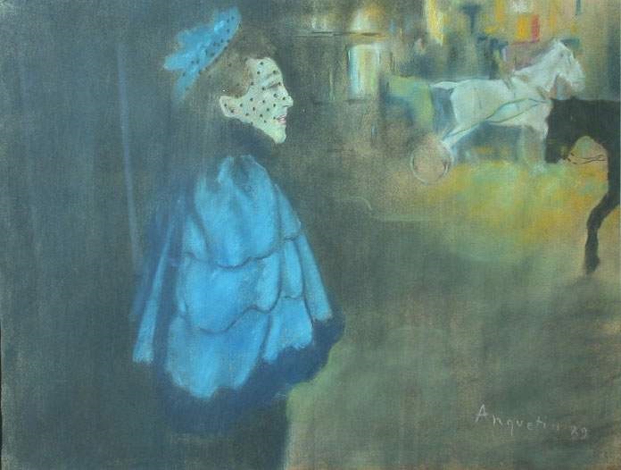 Луи Анкетен - Женщина в голубом 1889