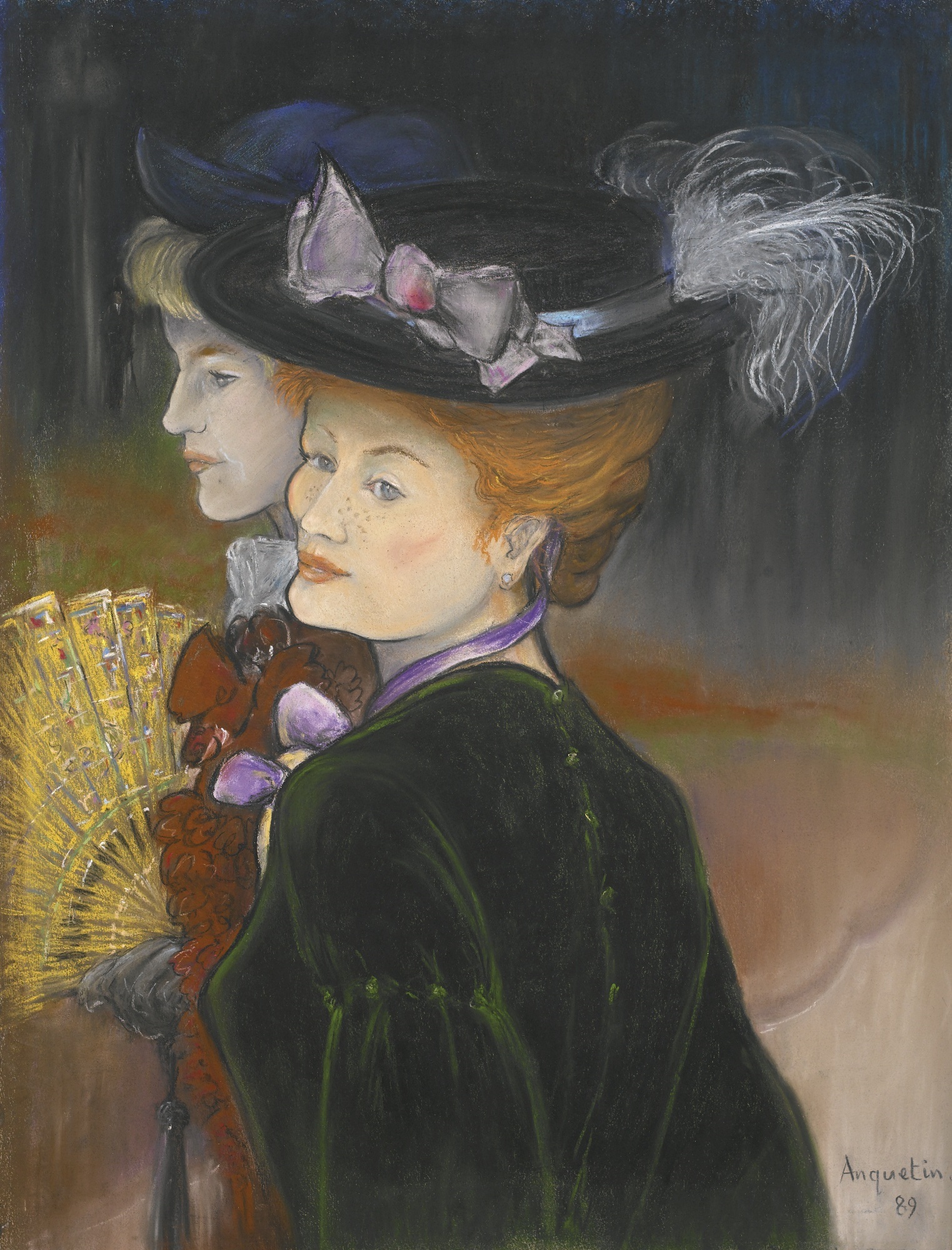 Луи Анкетен - Две дамы в лесу 1889