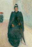 A Sitting Woman with Umbrella 1890