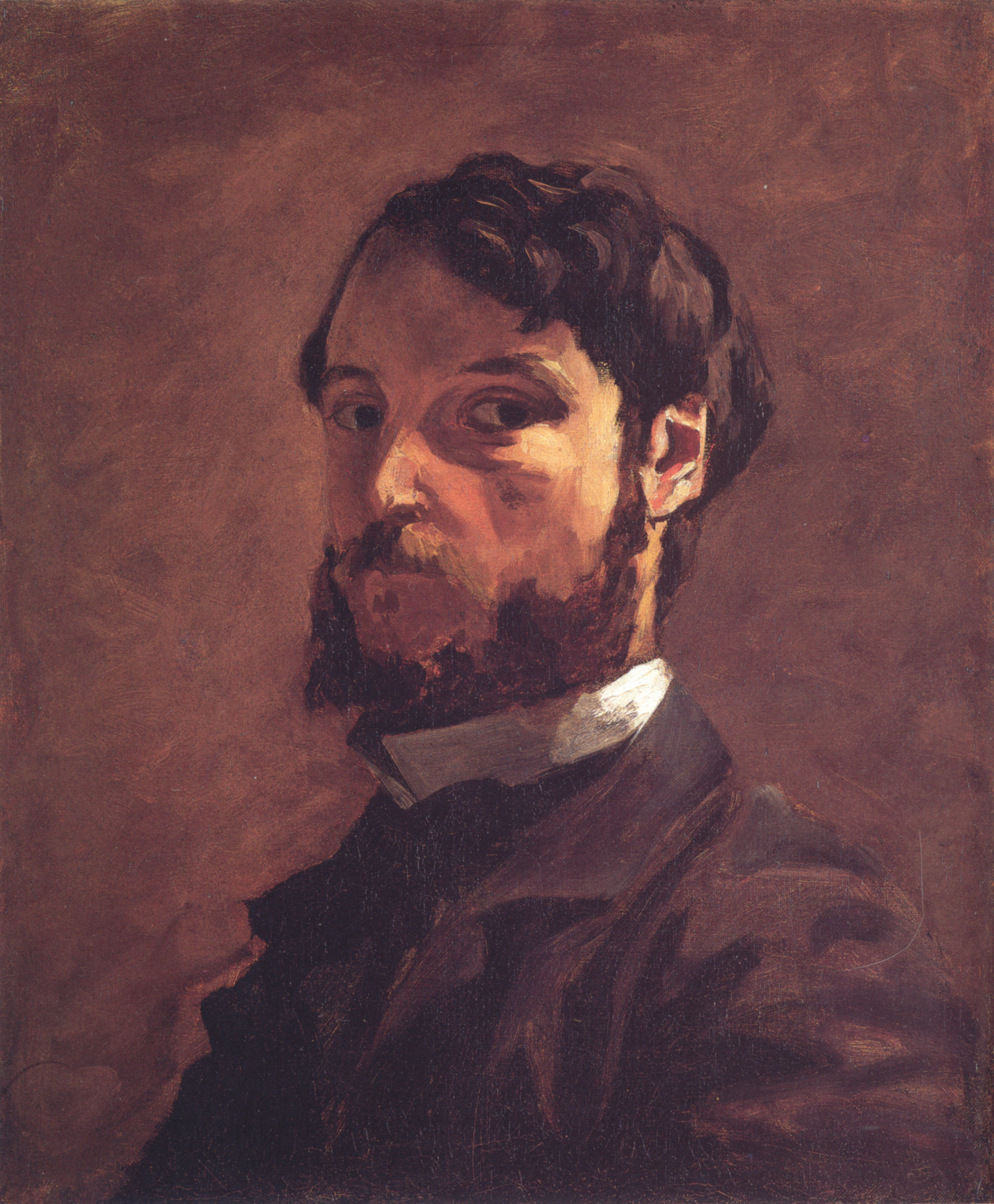 Фредерик Базиль - Автопортрет с накладным воротником 1868