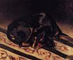 Фредерик Базиль - Собака Рита спит 1864