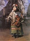 Frederic Bazille most famous paintings. Little Italian Street Singer 1866