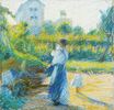 Умберто Боччони - Женщина в саду. Donna in giardino 1910