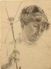Мари Бракемон - Женщина с зонтиком, этюд для Трех граций 1880