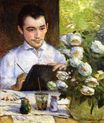 Мари Бракемон - Пьер Бракемон рисует букет цветов 1887
