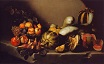 Натюрморт с фруктами на камне 1605-1610