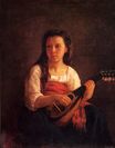 Мэри Кассат - Игра на мандолине 1868