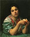 Крестьянка, чистящая апельсин 1875