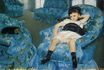 Маленькая девочка в синем кресле 1878