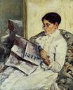 Мэри Кассат - Портрет леди. Чтение 'Le Figaro' 1878