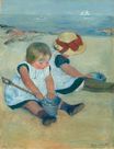 Дети играют на пляже 1884