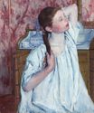 Кассат Мэри - Девочка причесывает волосы 1886