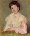 Портрет дамы. Портрет улыбающейся женщины в розовой блузке 1890