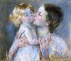 Мэри Кассат - Поцелуй для малышки Анны №3 1897