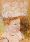 Мэри Кассат - Леонтина в розовой пушистой шляпке 1898