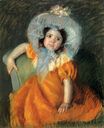 Девочка в оранжевом платье 1902