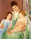 Мэри Кассат - Молодая мать и двое детей 1905