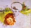 Мэри Кассат - Подготовительный этюд для 'Матери и ребенка на лодке' 1906-1908