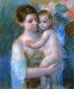 Мэри Кассат - Мама держит ребенка 1914