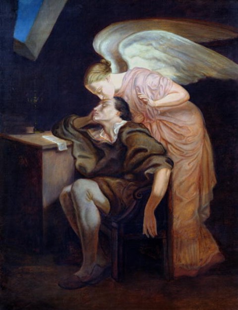 Поль Сезанн - Поцелуй музы 1860