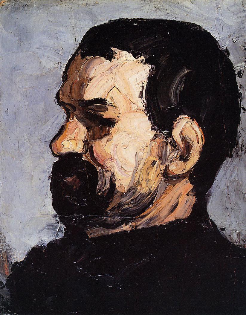 Поль Сезанн - Портрет дяди Доминика в профиль 1866