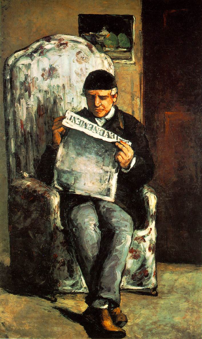 Поль Сезанн - Отец художника читает газету 1866