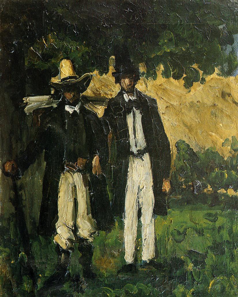 Поль Сезанн - Марион и Валабрег позируют для картины 1866