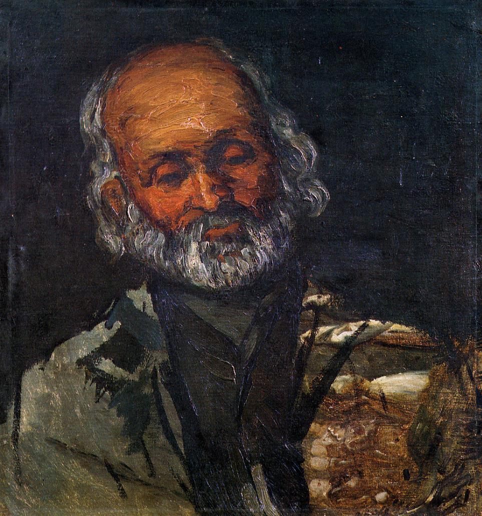 Поль Сезанн - Пер Рувель в Беннекур. Голова старика 1866
