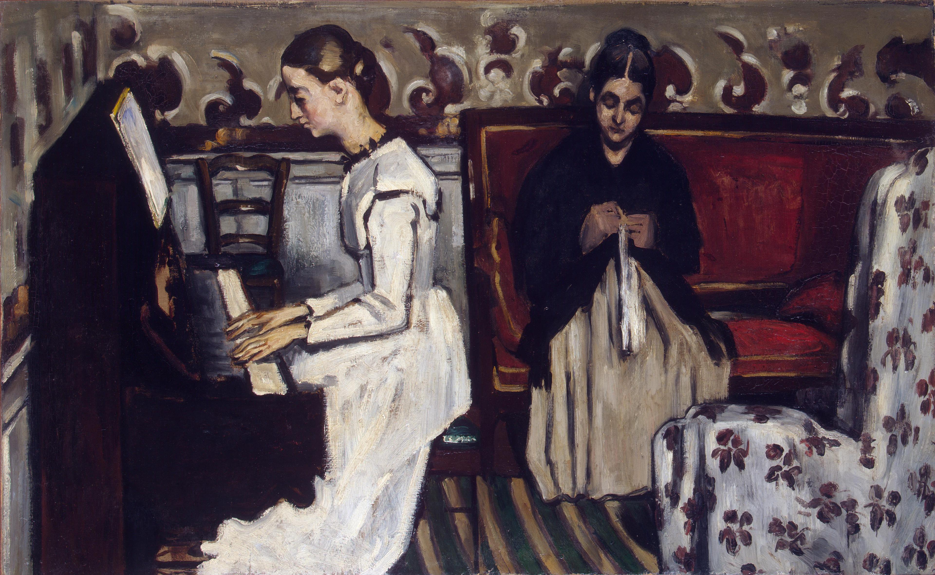 Поль Сезанн - Девушка у пианино. Увертюра к Тангейзеру 1869