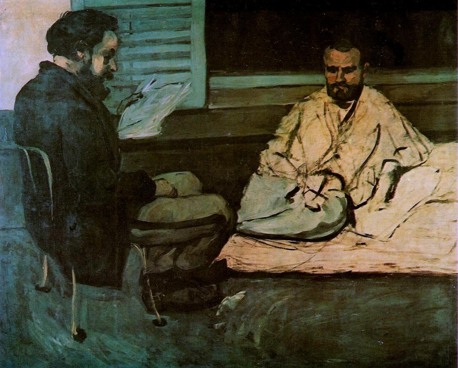 Поль Сезанн - Поль Алексис за чтением рукописи Эмиля Золя 1870