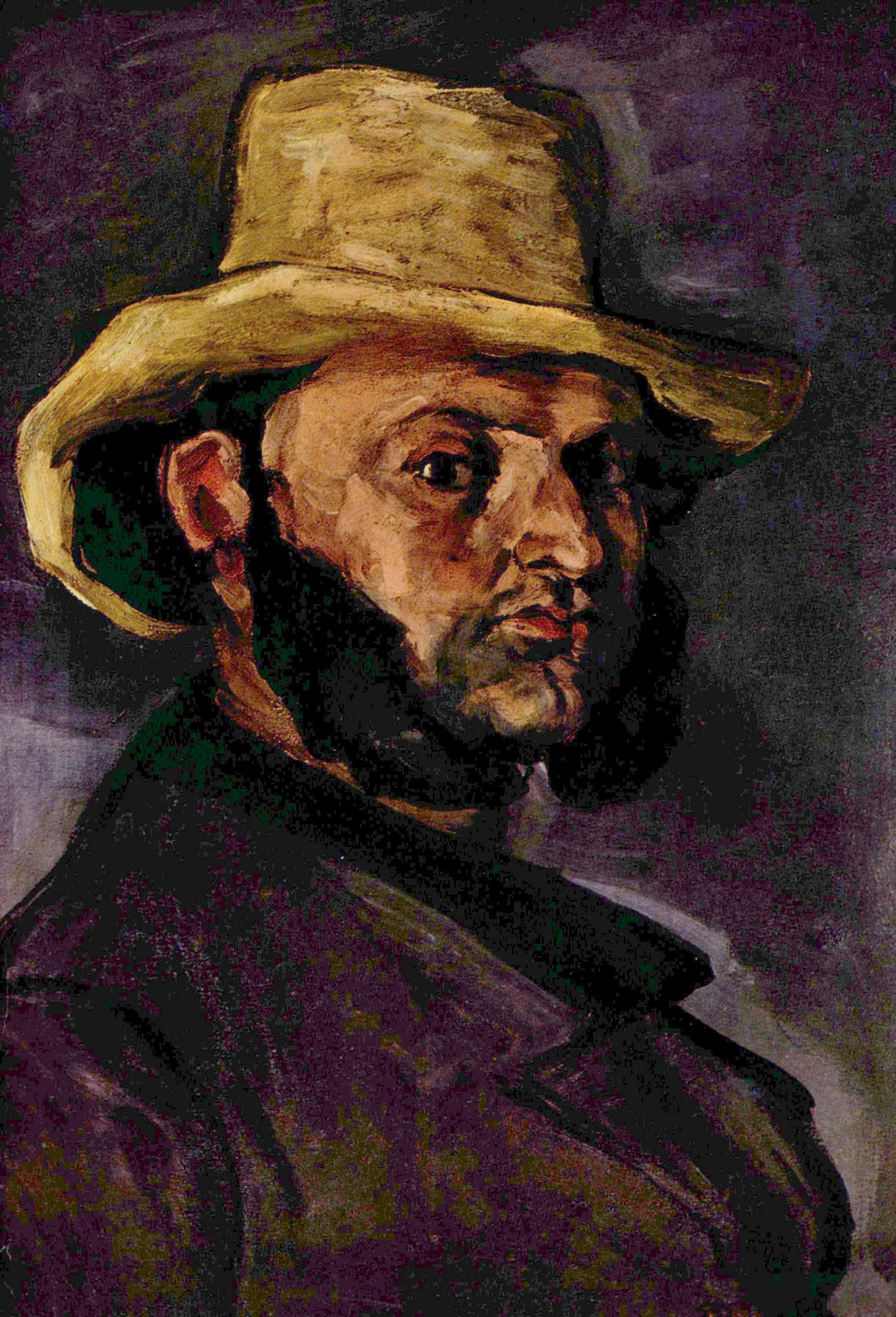 Поль Сезанн - Человек в соломенной шляпе 1871