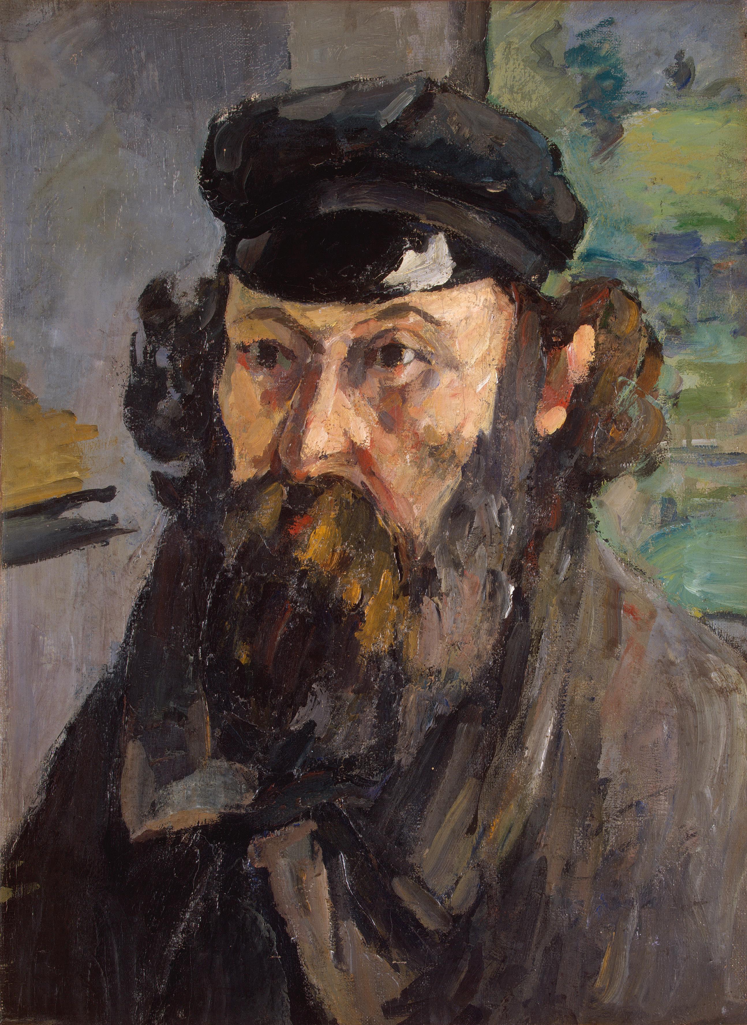 Поль Сезанн - Автопортрет в кепке 1872