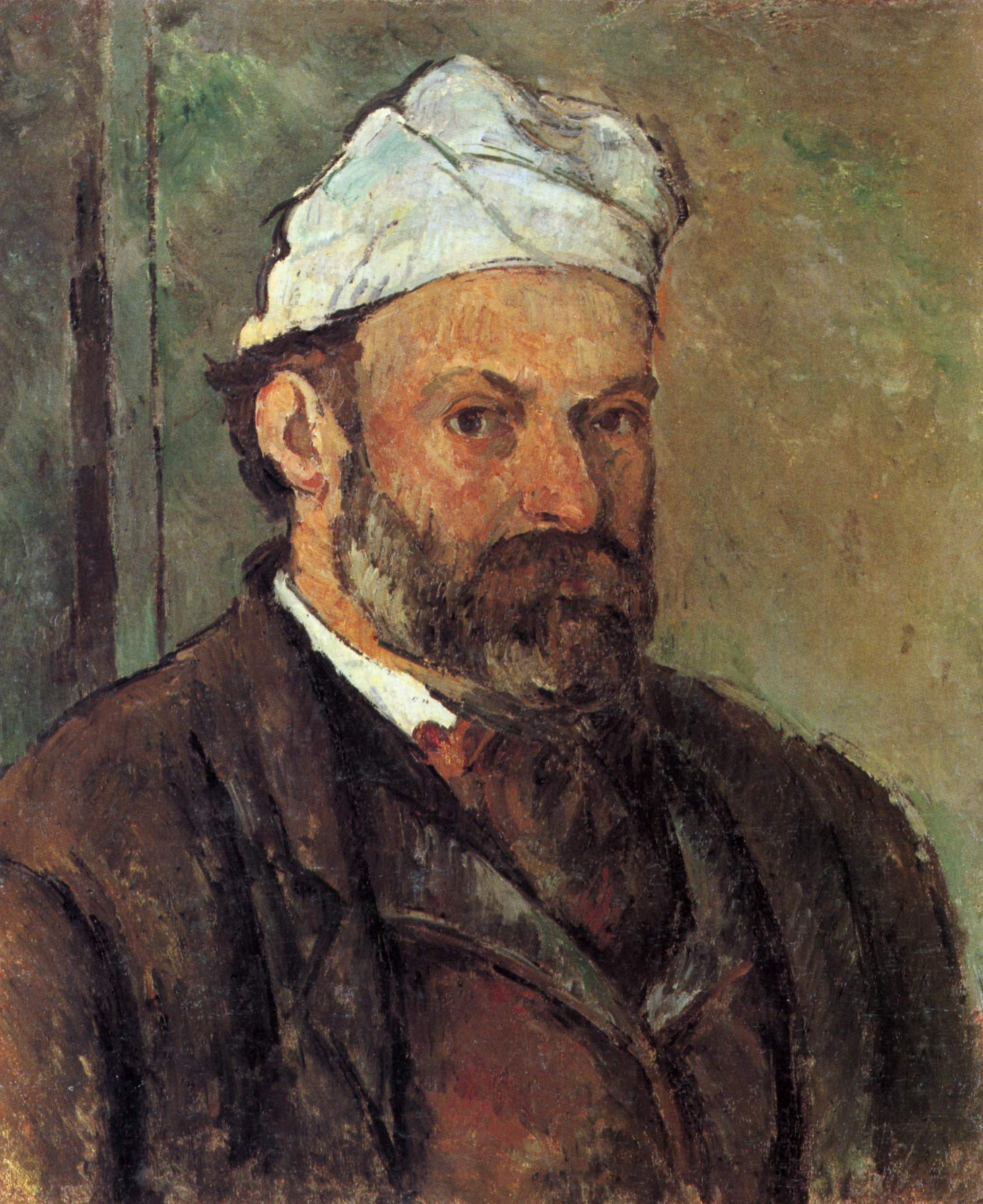 Поль Сезанн - Автопортрет с белым тюрбаном 1882