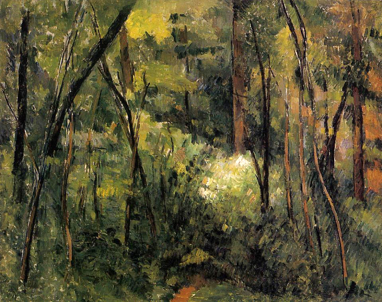 Поль Сезанн - В лесу 1885