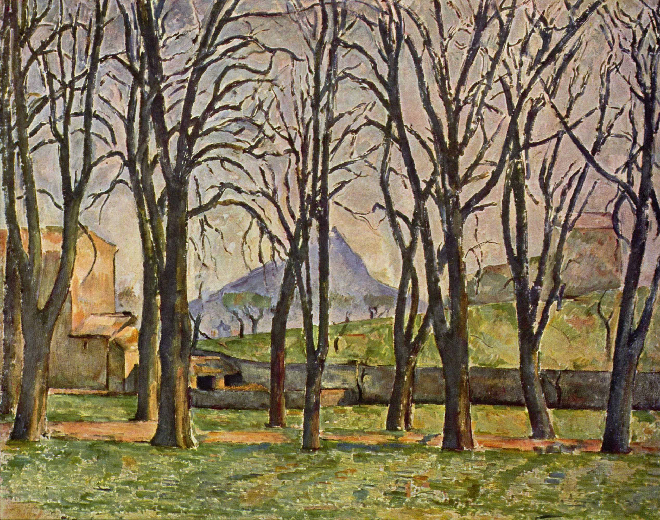 Поль Сезанн - Каштановые деревья в Жа-де-Буффан 1887
