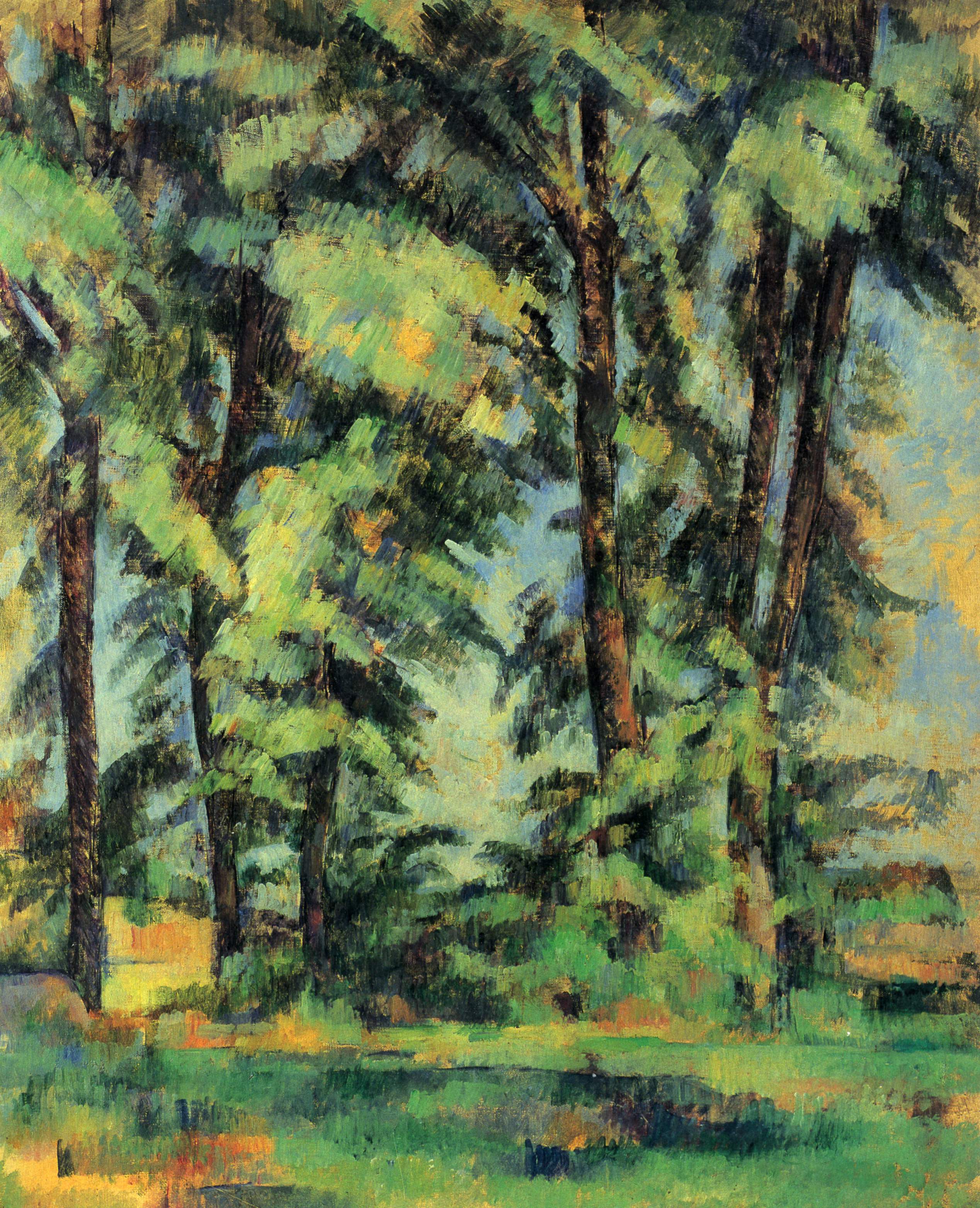Поль Сезанн - Большие деревья в Жа-де-Буффан 1887