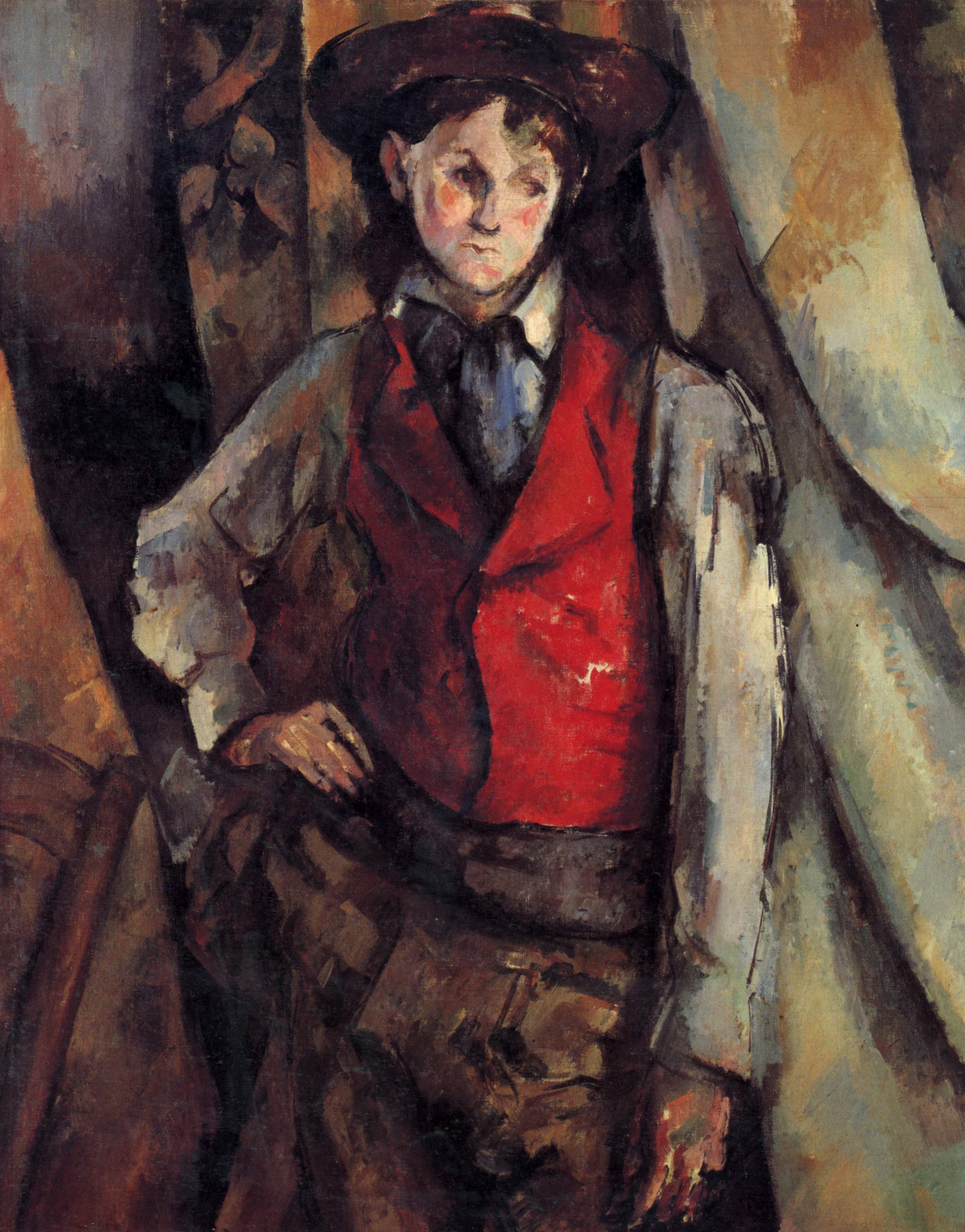 Поль Сезанн - Мальчик в красном жилете 1888