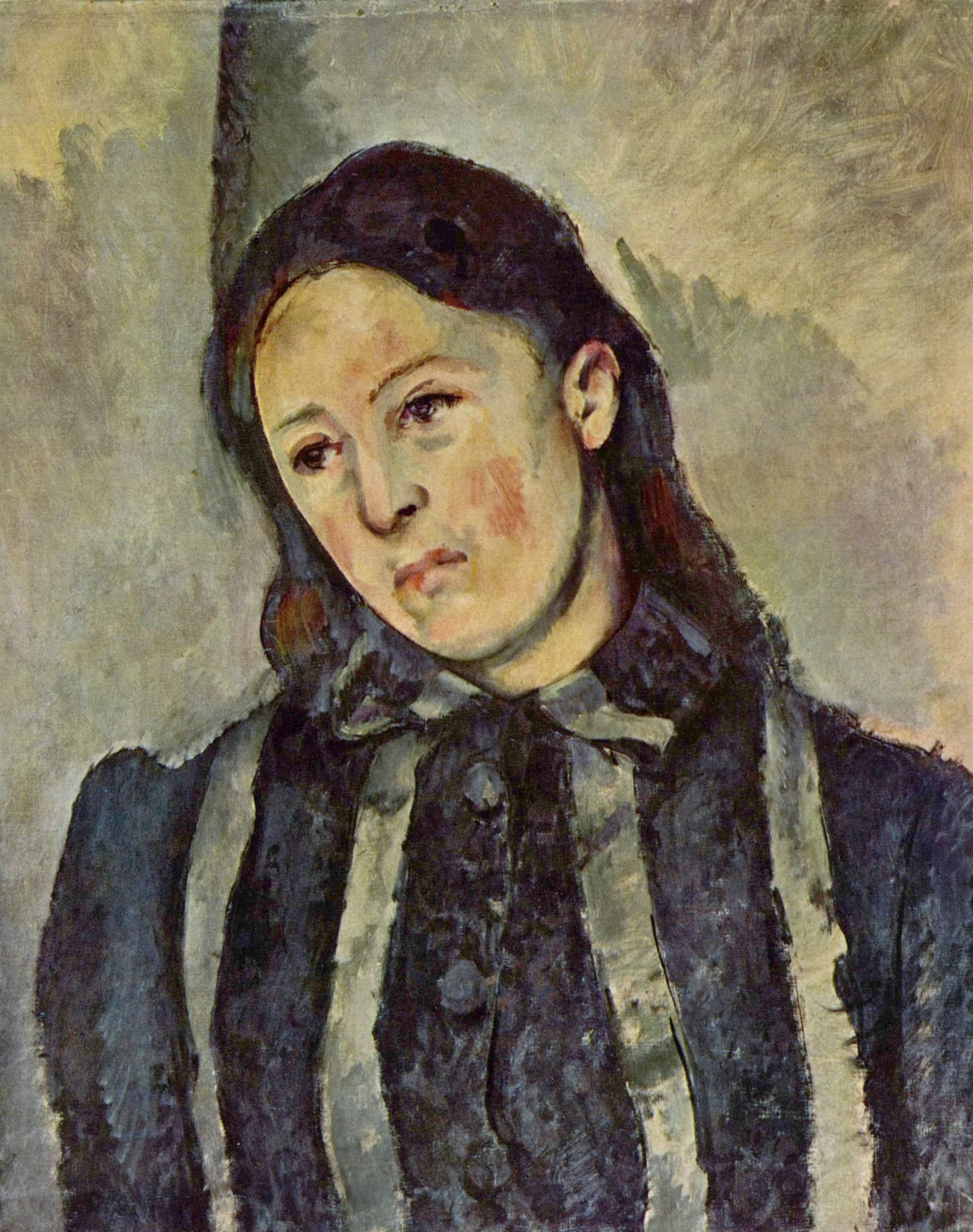 Поль Сезанн - Мадам Сезанн с распущенными волосами 1890-1892