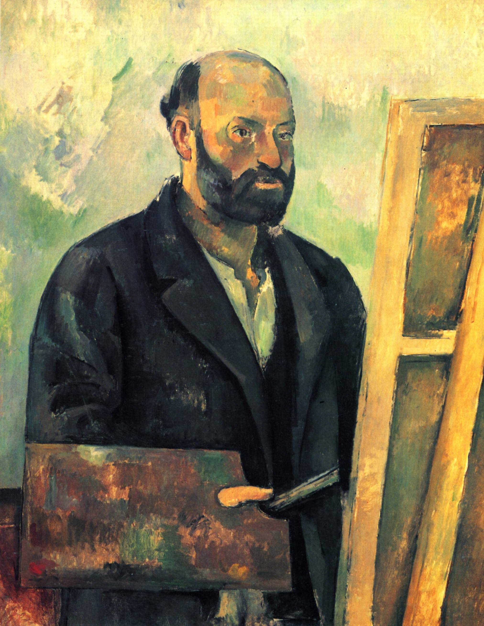 Поль Сезанн - Автопортрет с палитрой 1890