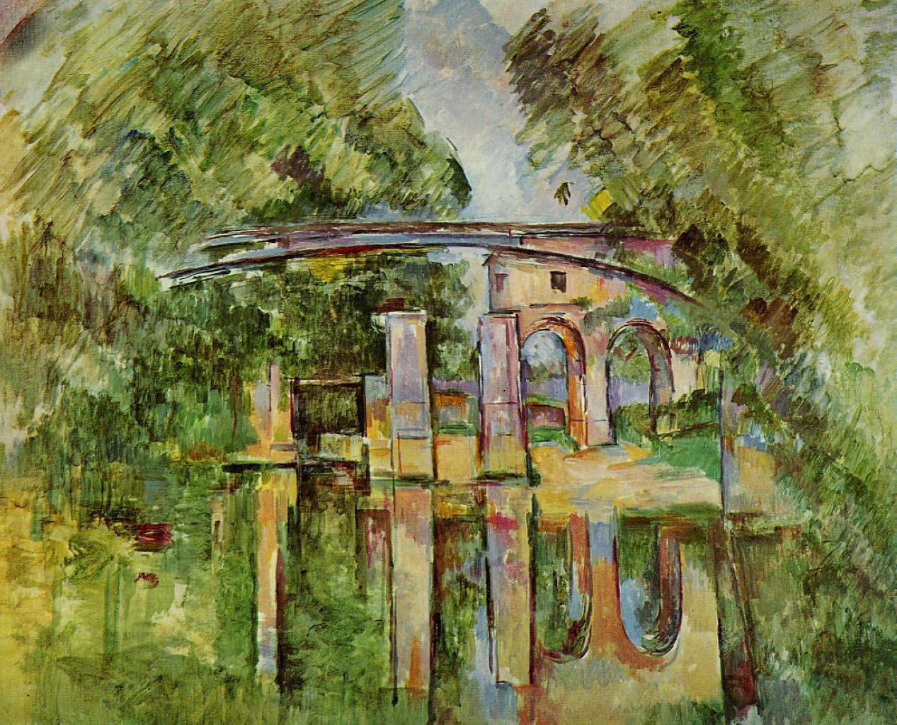 Поль Сезанн - Акведук и замок 1890