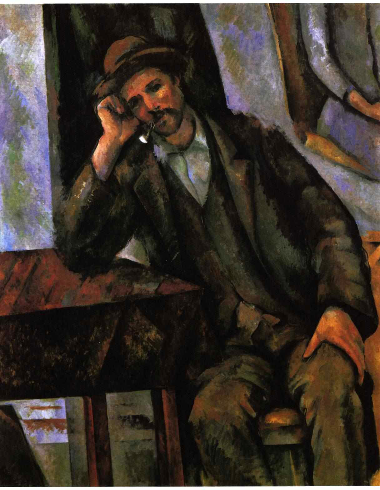 Поль Сезанн - Человек, курящий трубку 1892