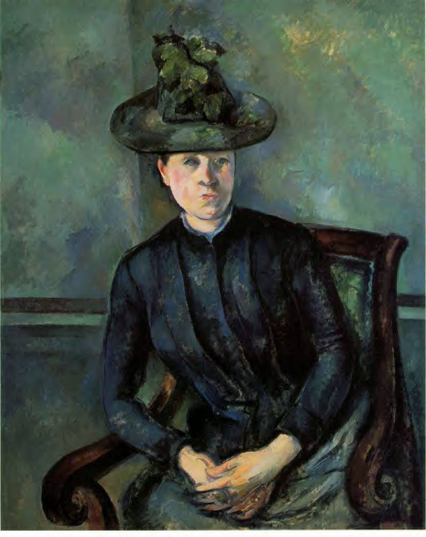 Поль Сезанн - Мадам Сезанн с зеленой шляпой 1895