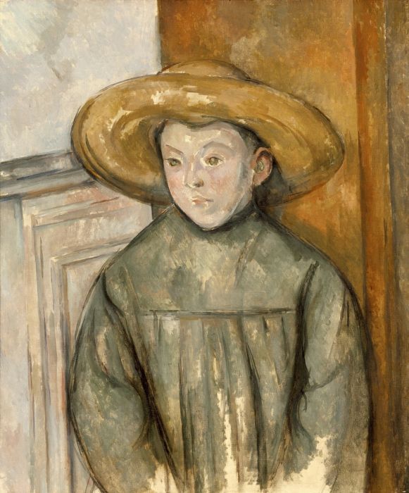 Поль Сезанн - Мальчик с соломенной шляпой 1896