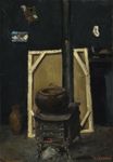 Поль Сезанн - Печка в студии 1865