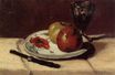 Поль Сезанн - Натюрморт яблоки и стакан 1873
