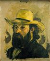 Поль Сезанн - Автопортрет в соломенной шляпе 1875-1876