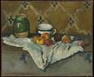 Поль Сезанн - Натюрморт с кувшином, чашей и яблоками 1877