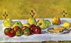 Поль Сезанн - Натюрморт с яблоками и печеньем 1877