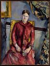 Поль Сезанн - Мадам Сезанн. Гортензия Фике в красном платье 1888-1890