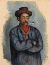 Поль Сезанн - Человек с трубкой. Этюд для Игроков в карты 1890-1892